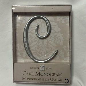 Lillian Rose plastic Cake monogram “C”